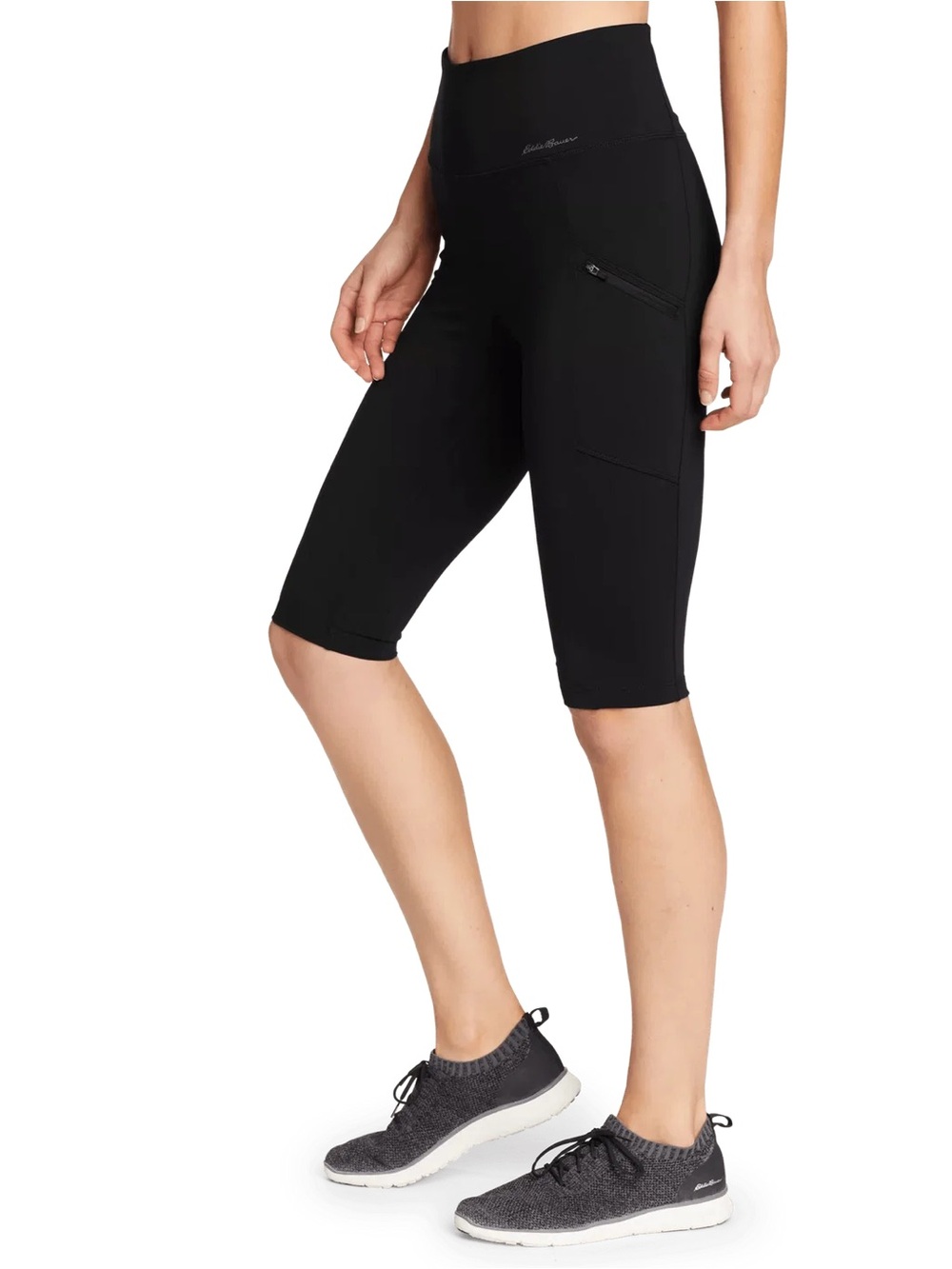 Eddie Bauer traverse trail knee shorts black spandex NEW NWT XS